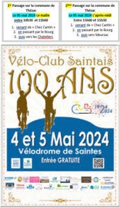 Course des 100 ans du Vélo Club Saintais                      (2 passages par Thézac)
