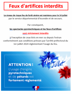 Feux d’artifices interdits