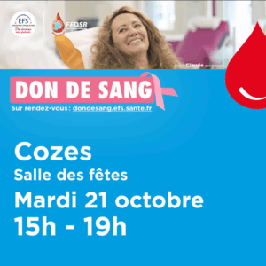DON DE SANG 21 octobre 2025 COZES