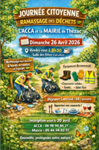 Journée Citoyenne – Dimanche 26 avril 2026 –             à THÉZAC