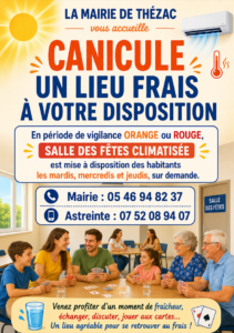 CANICULE – Salle des fêtes – à disposition