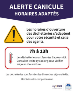 Cyclad Vigilance Canicule Horaires adaptés